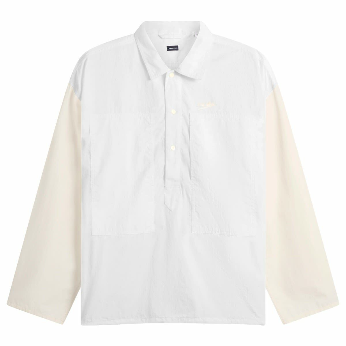 Nanamica Men's Pullover Shirt Jacket in Off White