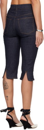 JACQUEMUS Navy 'The de-Nîmes denim capri' Jeans
