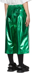 Doublet Green Stud Embroidered Metallic Shorts