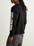 Aimé Leon Dore - Logo-Print Waffle-Knit Cotton T-Shirt - Black