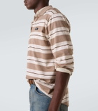 Miu Miu Striped cotton jersey polo shirt