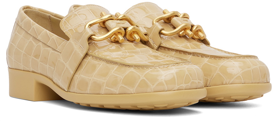 Bottega Veneta Beige Monsieur Loafers