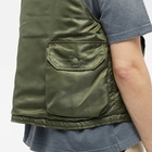 Engineered Garments Men's Cover Vest in Olive Drab