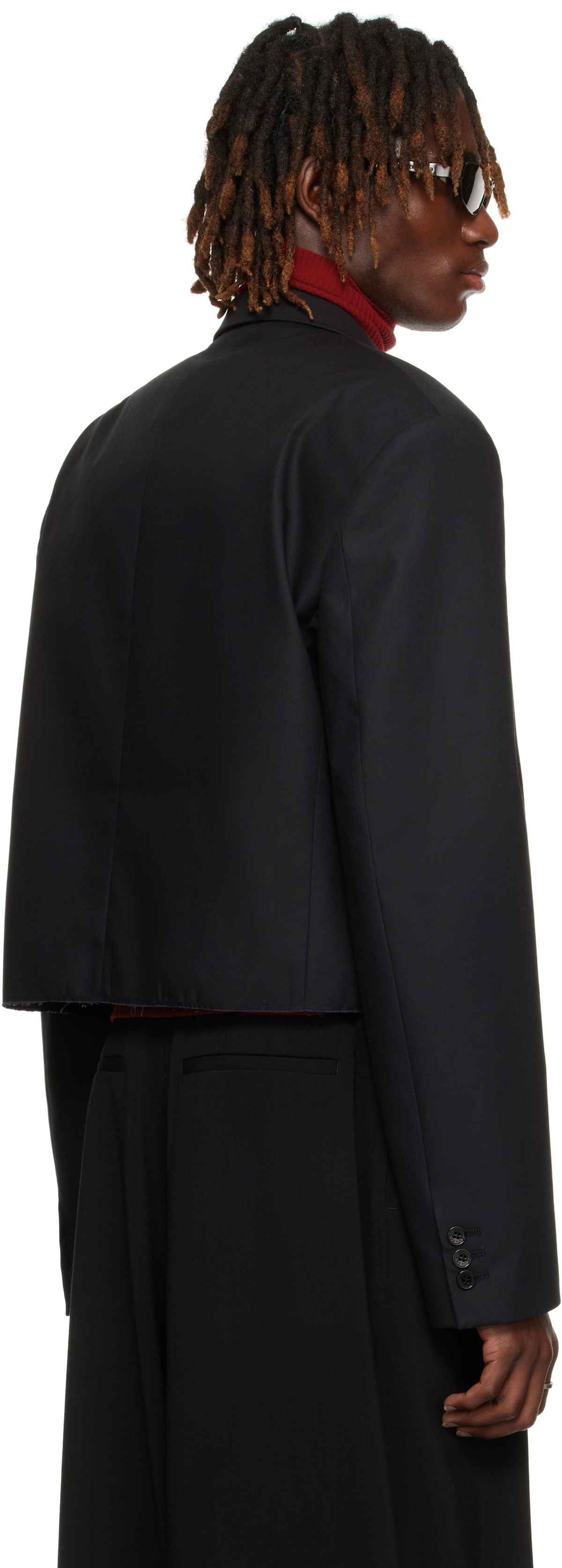 LU'U DAN Black Slashed Blazer