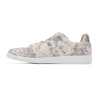 Maison Margiela Grey and White Snake Print Replica Sneakers