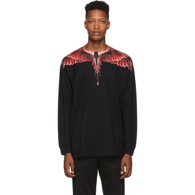 Photo: Marcelo Burlon County of Milan Black Red Ghost Wings Long Sleeve T-Shirt