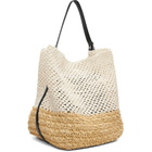 TOTEME Beige & Off-White Belted Paper Raffia Tote