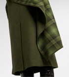 The Attico Scarf-detail wool-blend coat