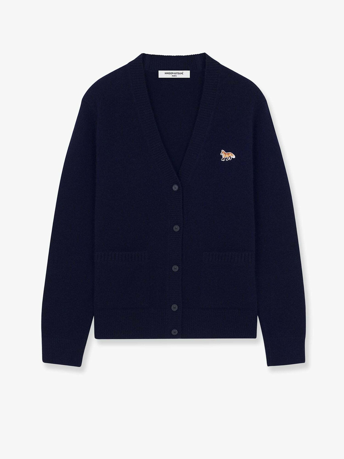 Maison Kitsune Blue Cardigan Womens Knitwear Maison Kitsune