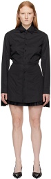 ALAÏA Black Shirt-Style Minidress