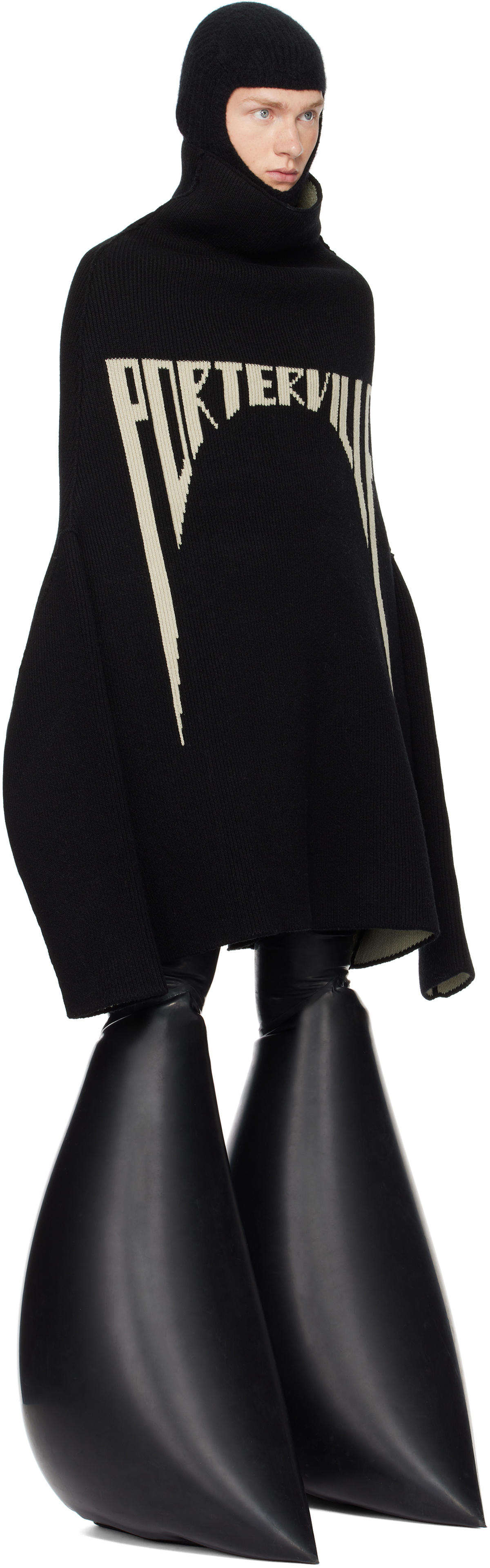 【関税・送料込】RICK OWENS Porterville Shroud タートルネック Rick Owens Black Porterville Shroud Turtleneck Rick Owens