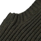 MHL by Margaret Howell Men's Ribbed Balaclava in Seaweed