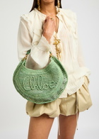 Chloe Summer Banana Logo Raffia Shoulder bag - Green - One Size