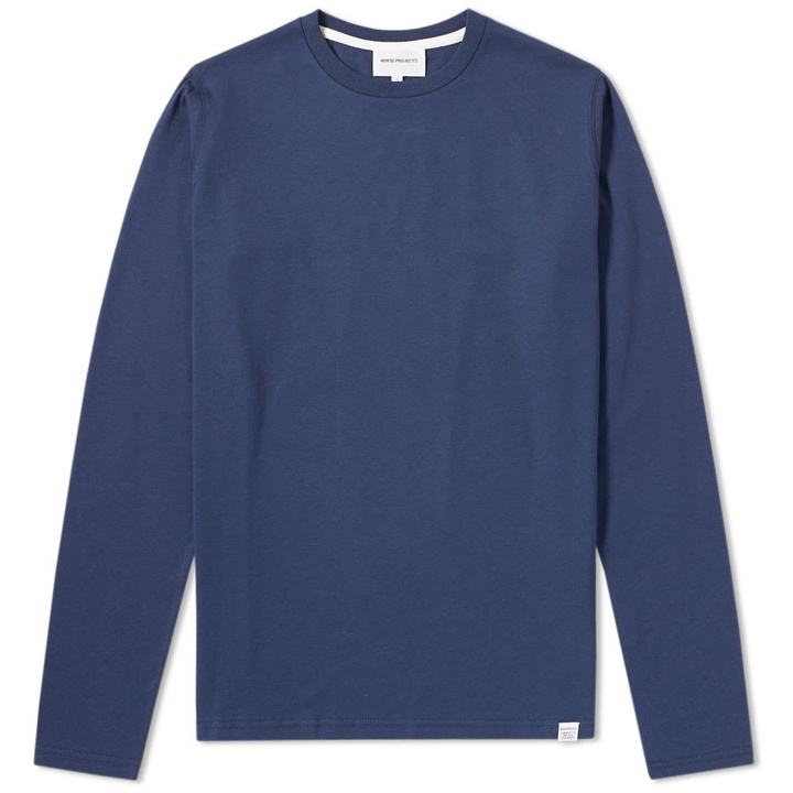 Photo: Norse Projects Long Sleeve Niels Standard Tee Blue