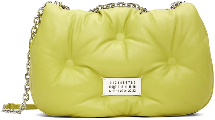 Photo: Maison Margiela Green Medium Glam Slam Flap Messenger Bag