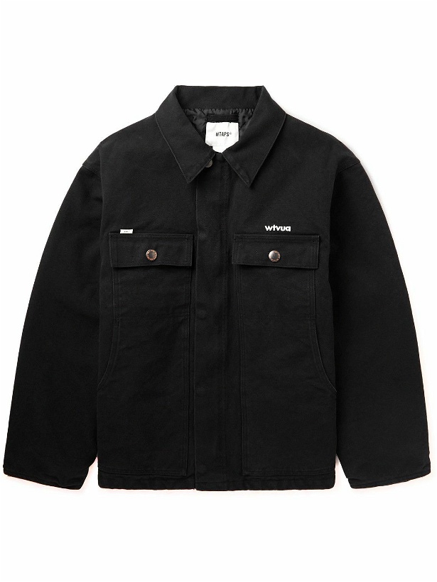 Photo: WTAPS - Mich Logo-Embroidered Cotton-Canvas Jacket - Black