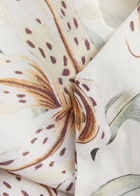 Desmond & Dempsey Floral-printed Cotton Pyjama set Cream