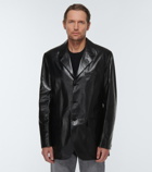 Marni - Single-breasted leather blazer