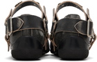 OPEN YY Gray Flower-Stud Ballerina Flats