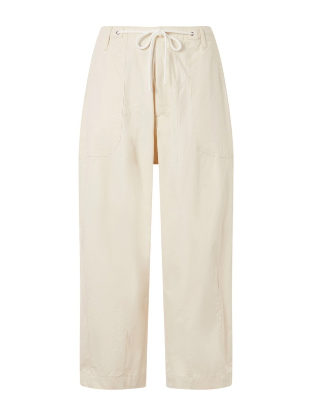 Photo: Cherry Los Angeles - Wide-Leg Cotton Twill Trousers - Neutrals
