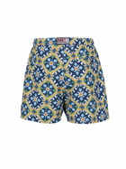 MC2 Saint Barth Man Lightweight Fabric Swim-shorts Lighting 70 With Majolica Print