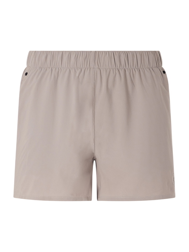 Photo: Portal - Marka Liner 5" Mesh-Trimmed Recycled-Shell Running Shorts - Brown