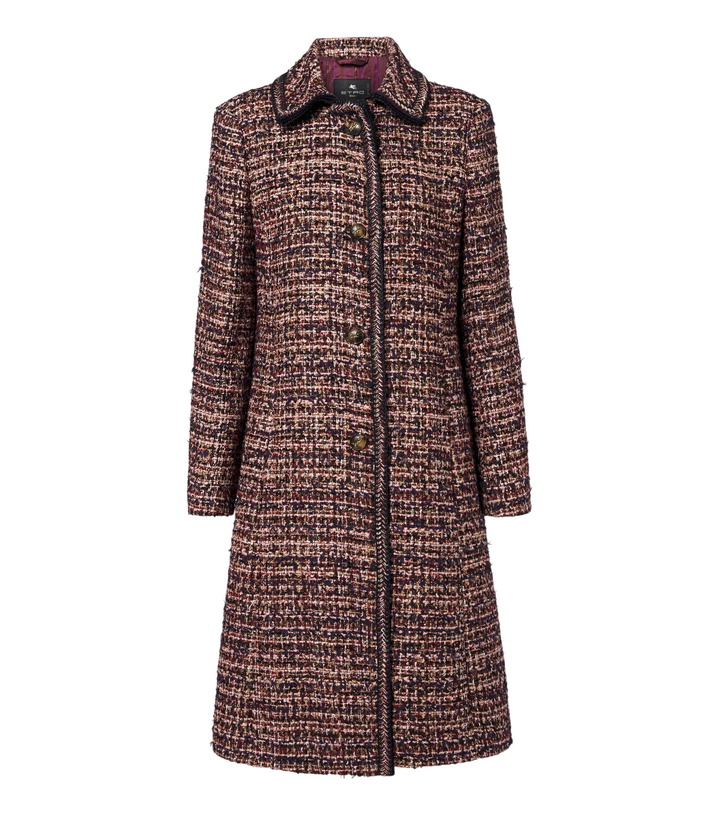 Photo: Etro Single-breasted tweed coat