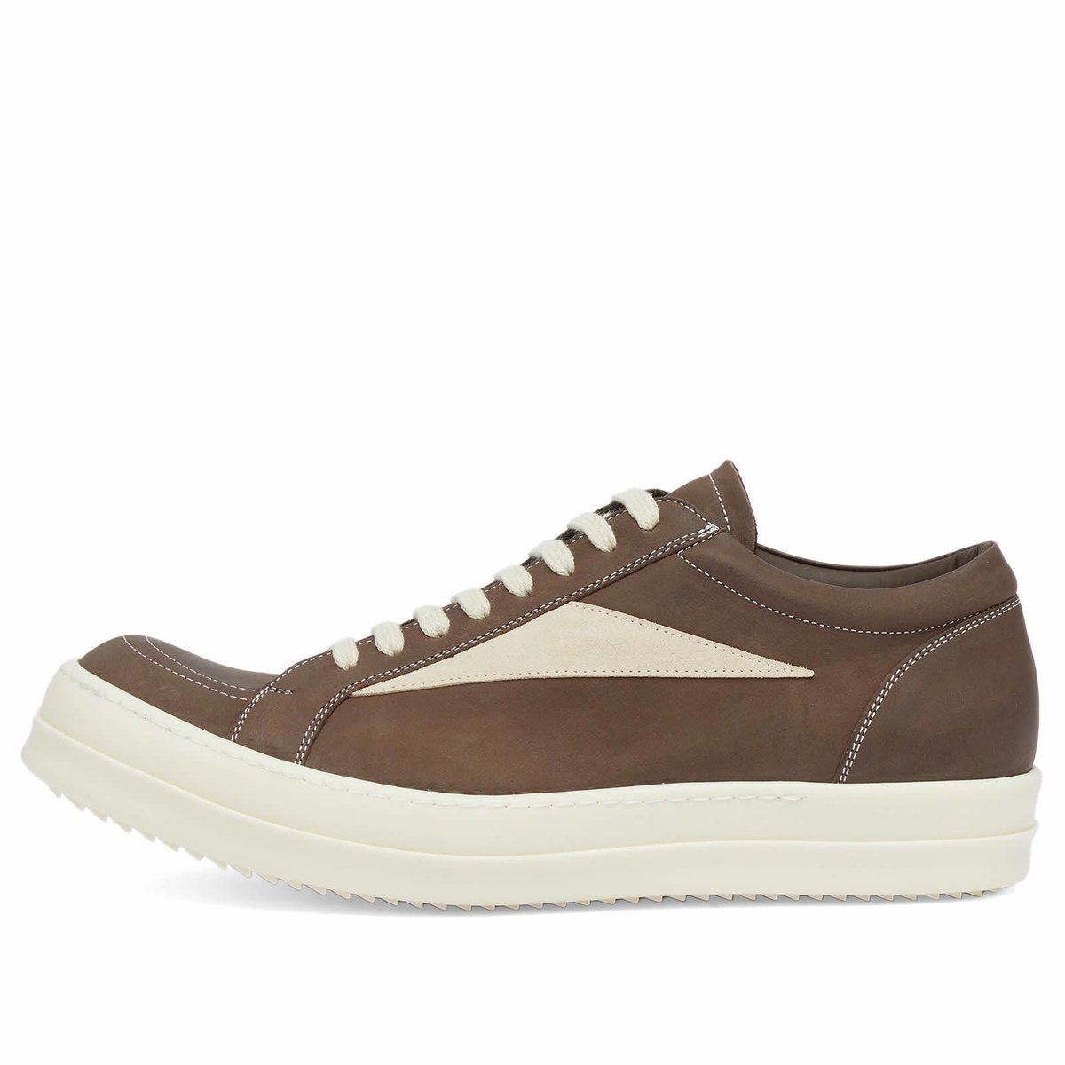 Rick Owens Men's Vintage Nubuck Sneakers in Fawn/Milk/Milk Rick Owens
