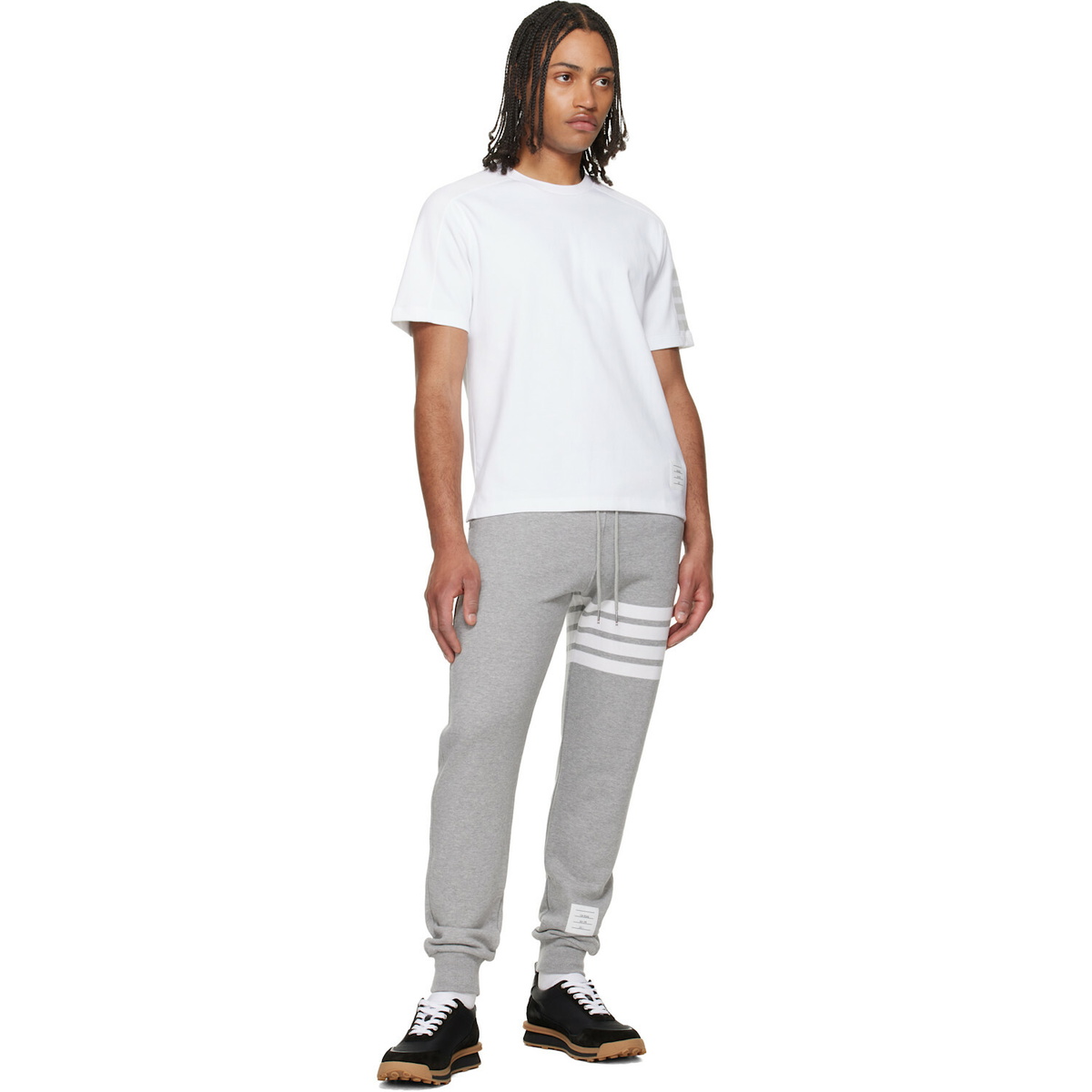 Thom Browne Gray Classic Loopback 4-Bar Sweatpants