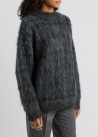 Alexander Wang Logo Brushed-knit Jumper Black