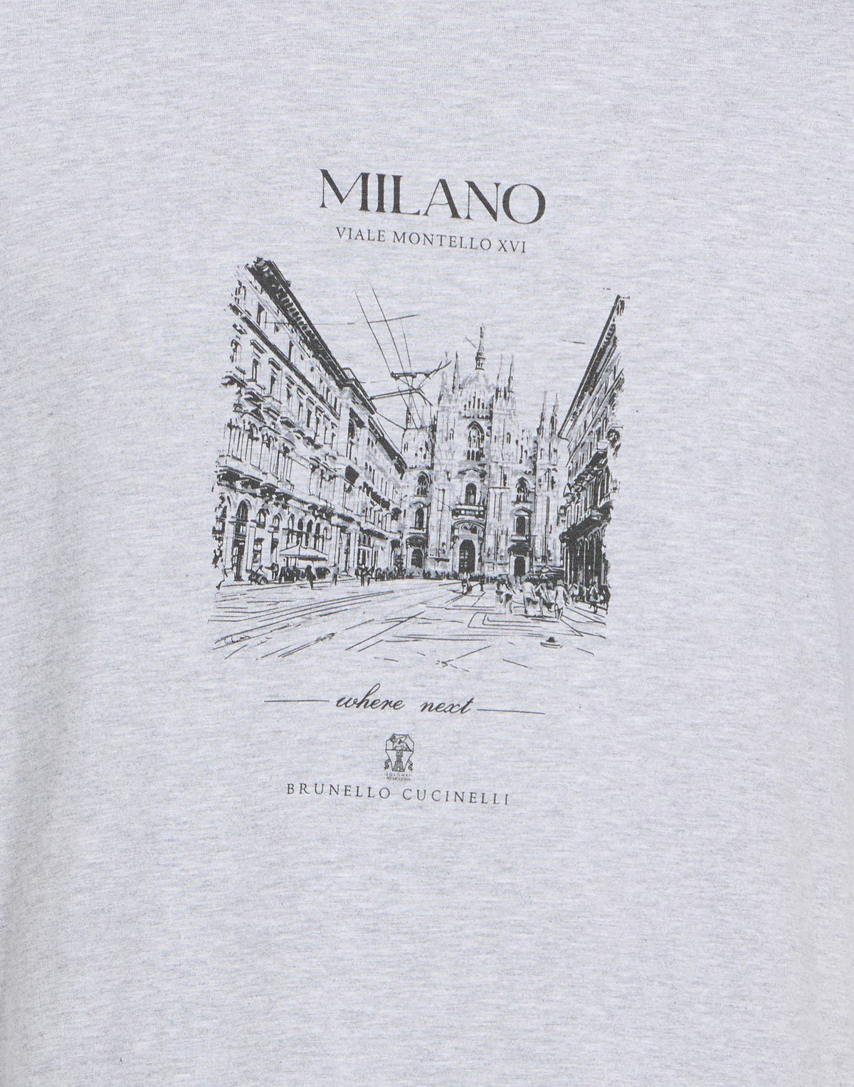 Brunello Cucinelli Mens T-shirt in Light grey