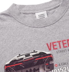 Vetements - Oversized Printed Mélange Cotton-Jersey T-Shirt - Men - Gray
