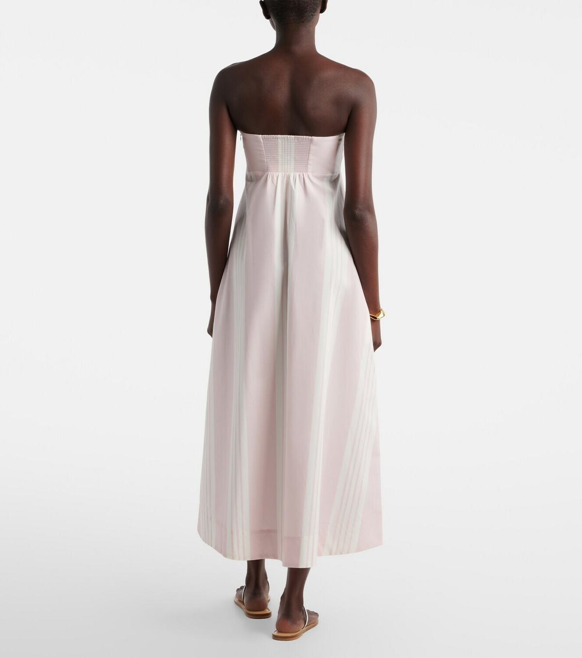 Posse Rosie striped cotton midi dress