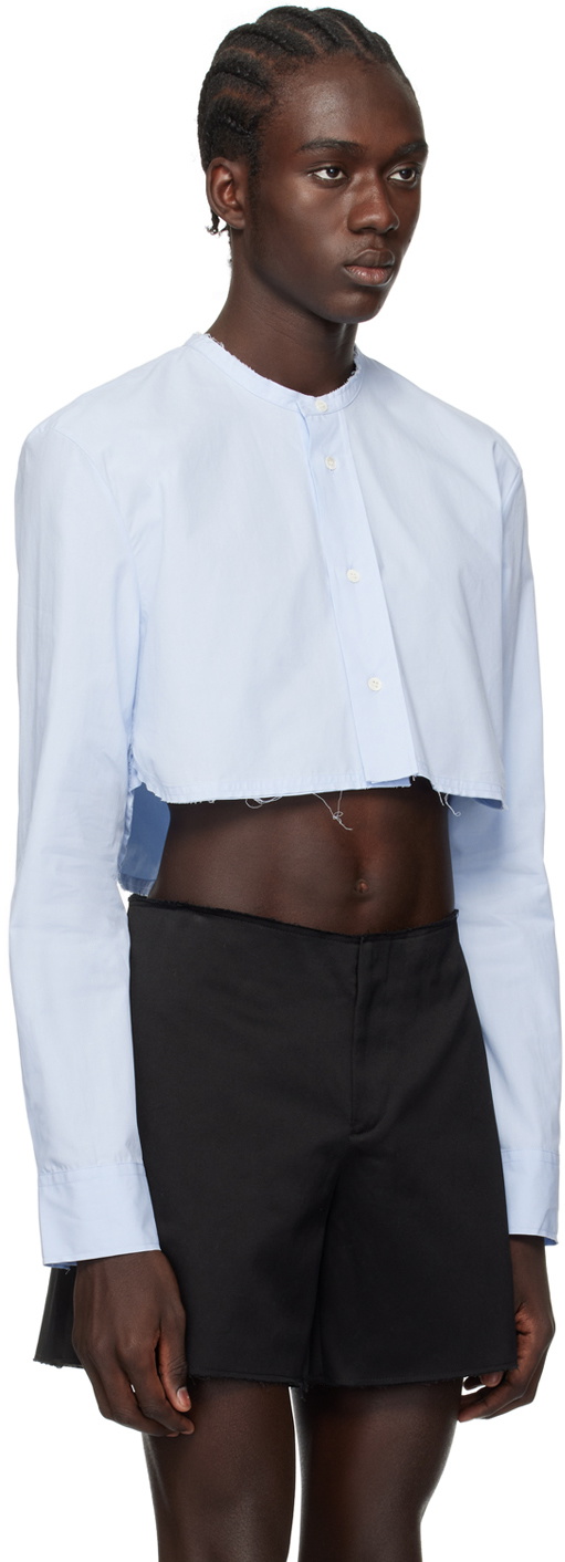 JW Anderson Blue Cropped Shirt JW Anderson