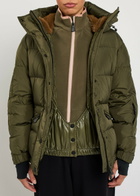 Moncler Salastrains Belted Padded Shell Jacket Green Dark