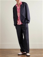 Corridor - Convertible-Collar Floral-Print Satin Shirt - Pink