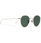 Eyevan 7285 - Round-Frame Gold-Tone and Titanium Sunglasses - Green