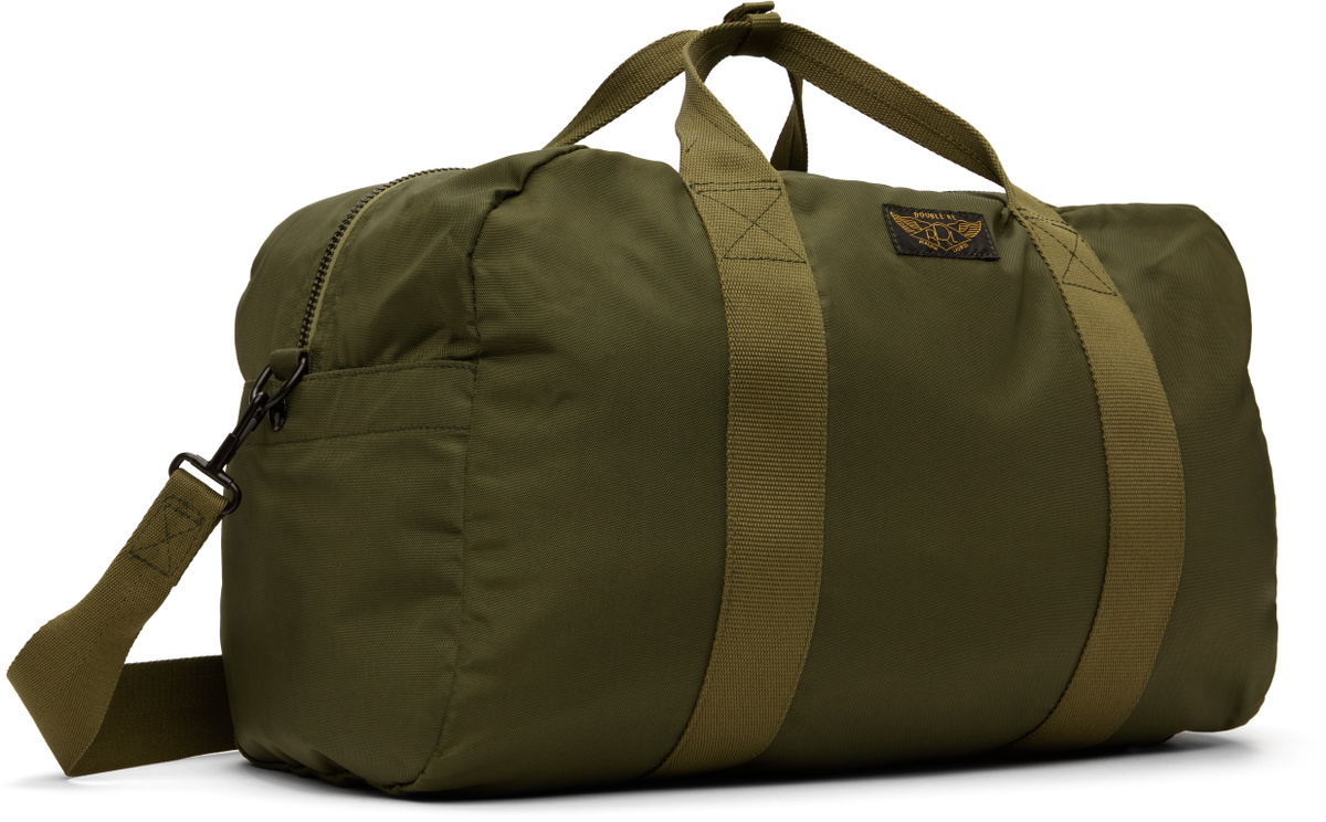 RRL Khaki Nylon Canvas Utility Duffle Bag