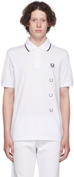 Raf Simons White Patched Polo