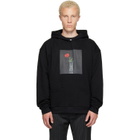 Ernest W. Baker Black Rose Print Hoodie