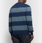 Howlin' - Striped Wool and Cotton-Blend Sweater - Blue