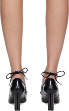 GANNI Black Lace Up Butterfly High Heels
