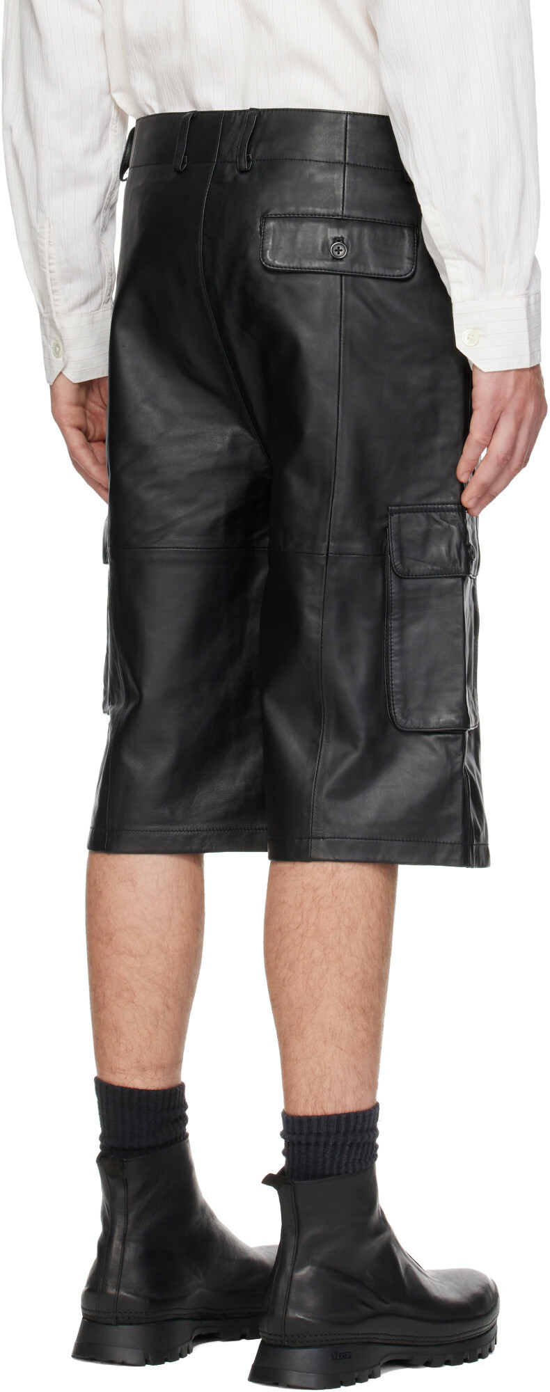Deadwood Black Carter Leather Shorts