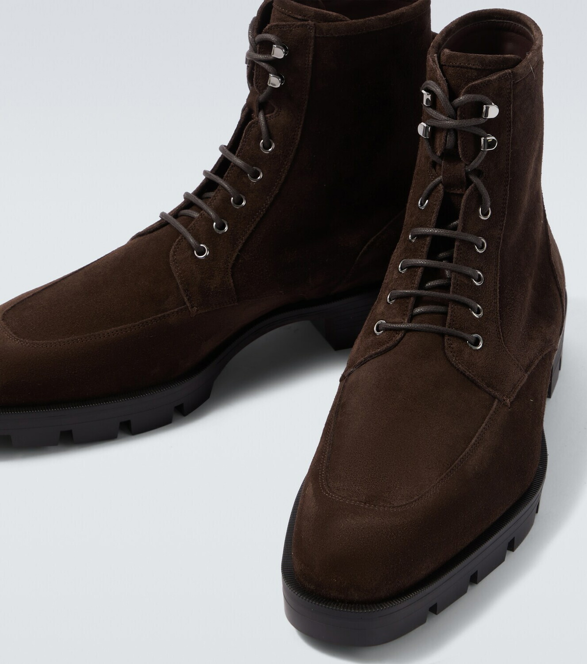 Christian Louboutin Caracolo Lion leather lace-up boots