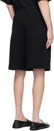 Jil Sander Black Cotton Terry Shorts