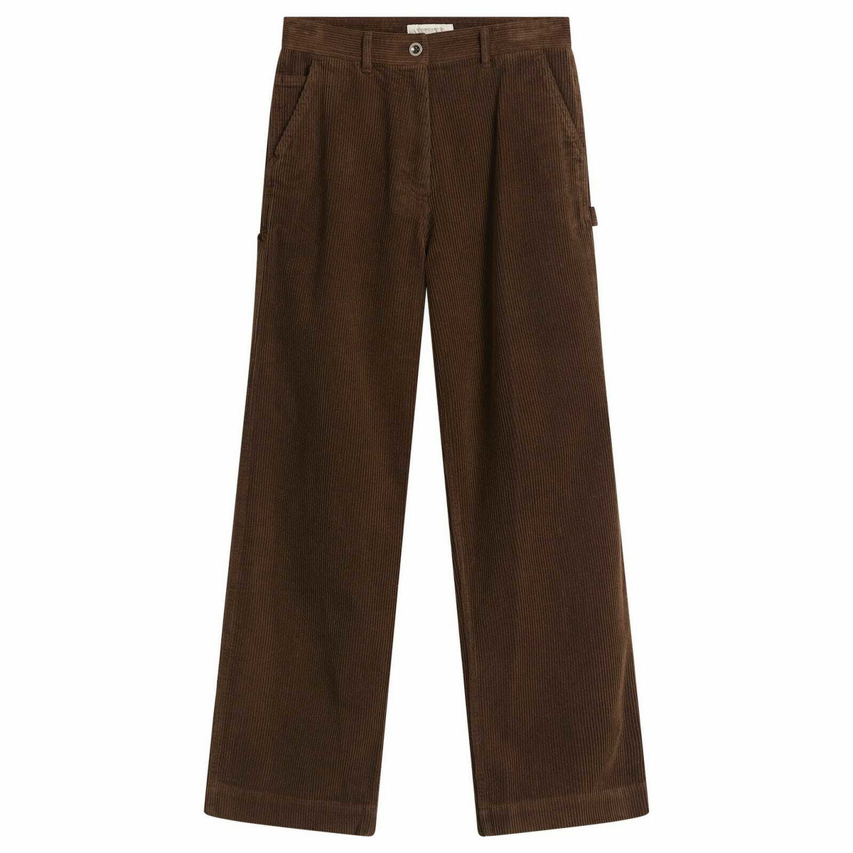 Nothing Written Women's Corduroy Carpenter Pants in Dark Brown