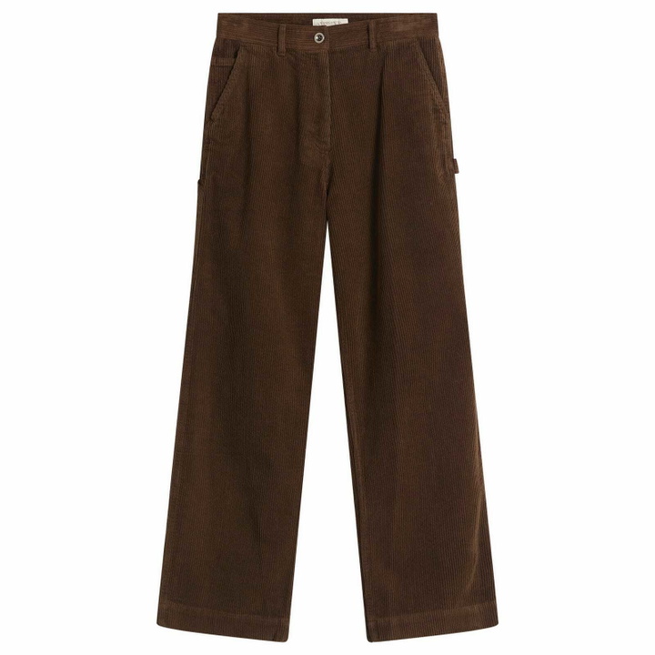 Photo: Nothing Written Women's Corduroy Carpenter Pants in Dark Brown
