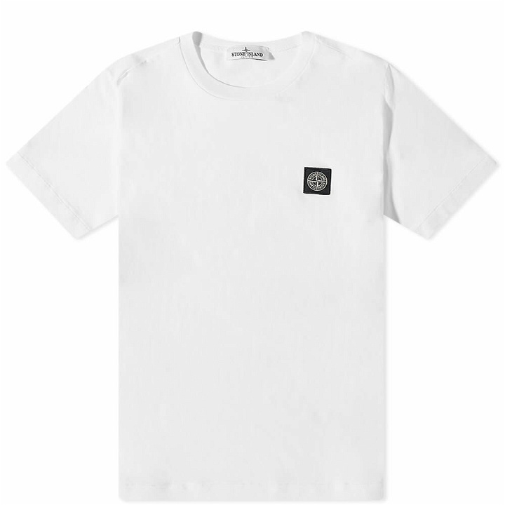 Photo: Stone Island Junior Patch Logo T-Shirt in Natural