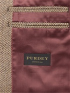 Purdey - Herringbone Wool Blazer - Brown