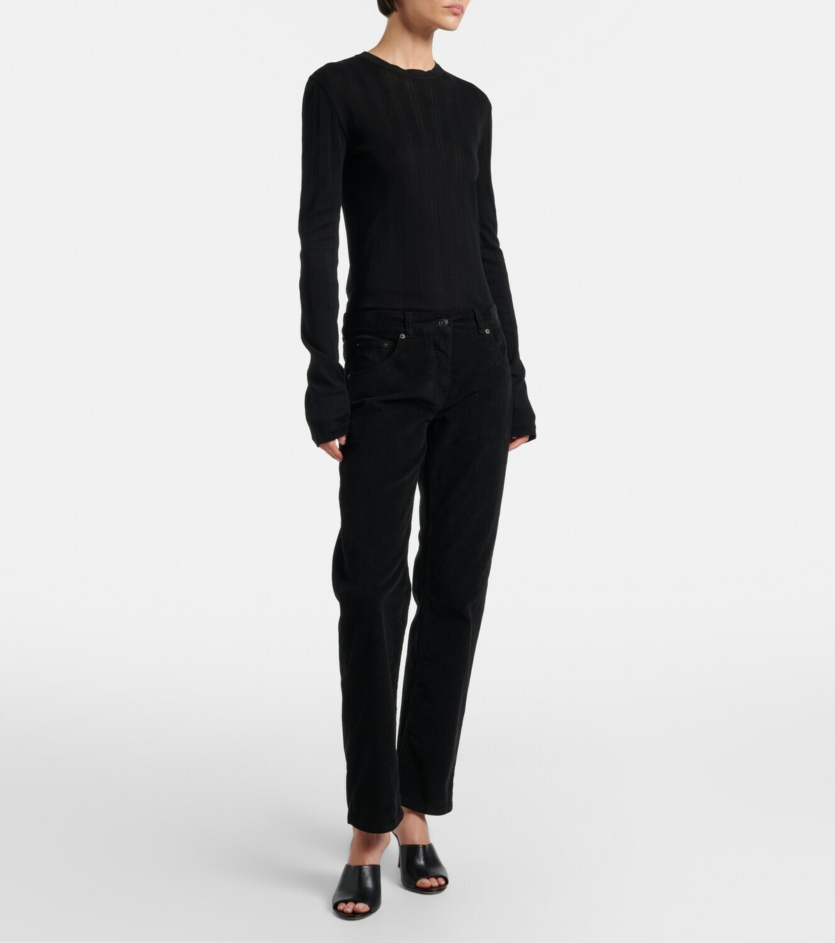 The Row Ella leather mules